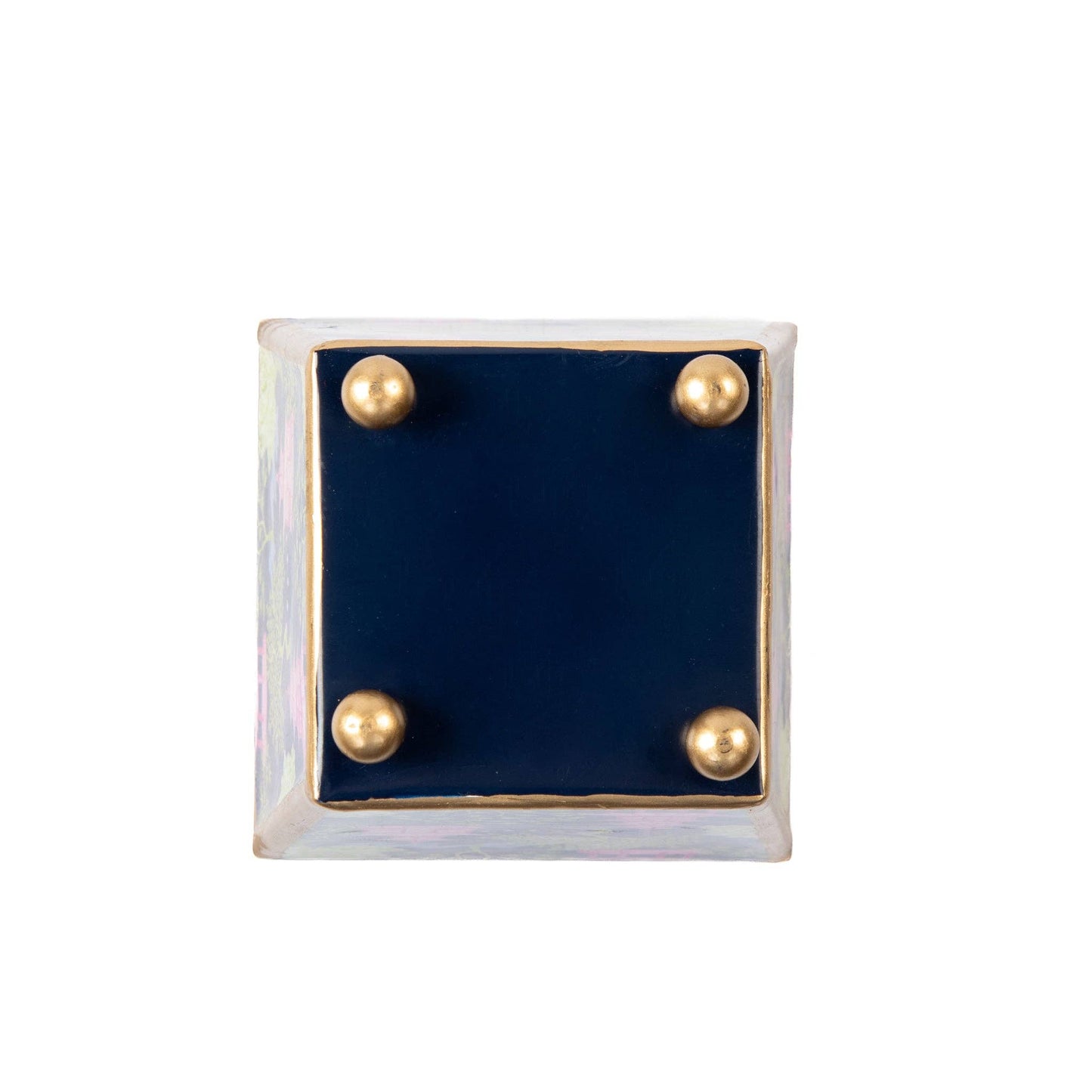 Garden Party Enameled Square Cachepot Planter