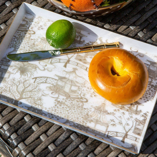 Garden Party Enameled Oliver Tray 8x12