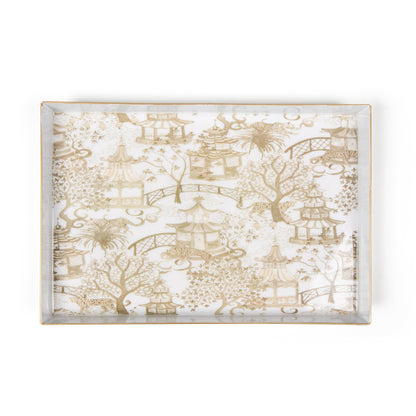 Garden Party Enameled Oliver Tray 8x12