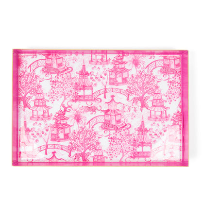 Garden Party Enameled Oliver Tray 8x12