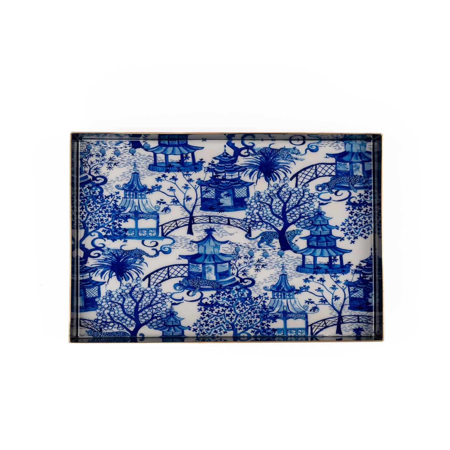 Garden Party Enameled Oliver Tray 8x12