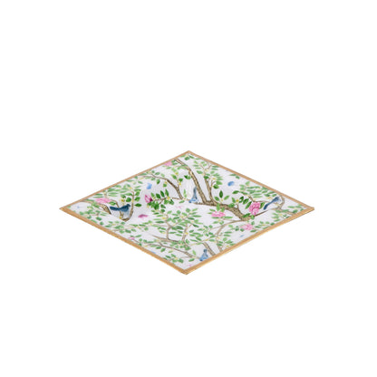 Elsie's Garden Enameled Tori Trinket Tray - Blue & Pink